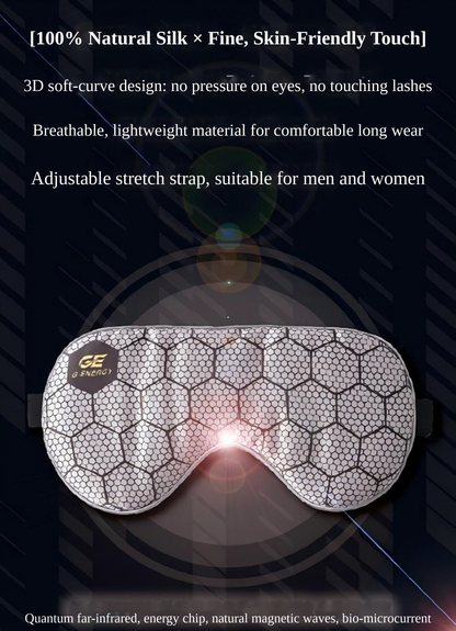 AI Quantum Far-infrared Silk Eye Mask – Contoured, Light-Blocking, Far-Infrared Fibre, No Charging