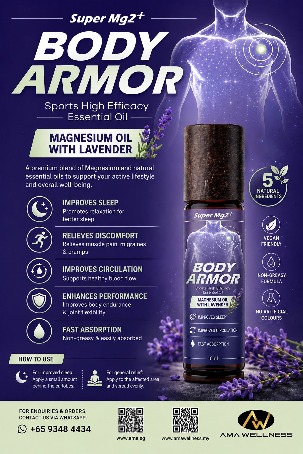 Body Armor Magnesium Oil (LAVENDER)